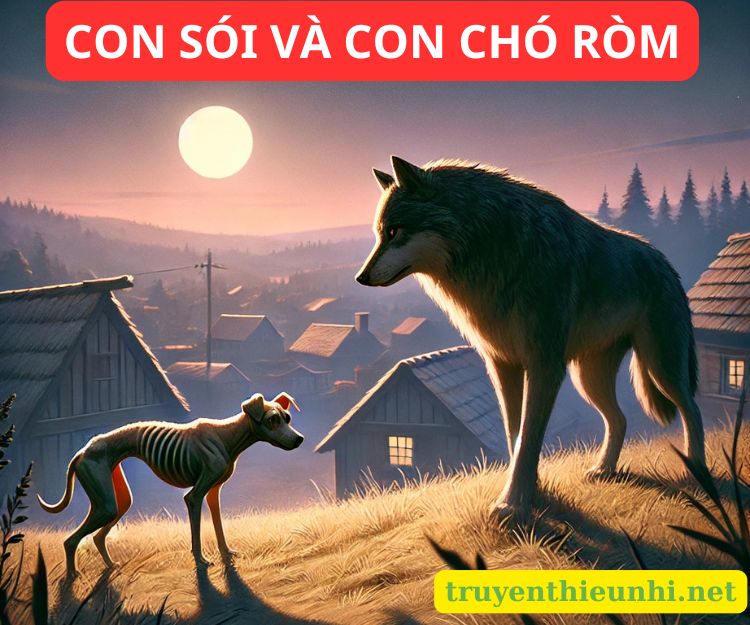 Truyện ngụ ngôn song ngữ : Con sói và con chó ròm
