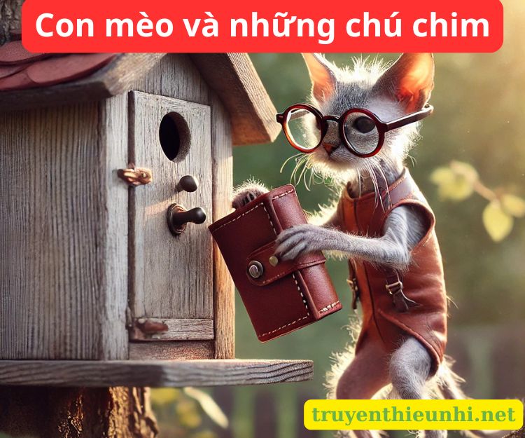 Truyện ngụ ngôn song ngữ : Con mèo và những chú chim