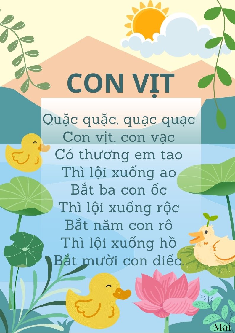 Đồng dao về các con vật dưới nước