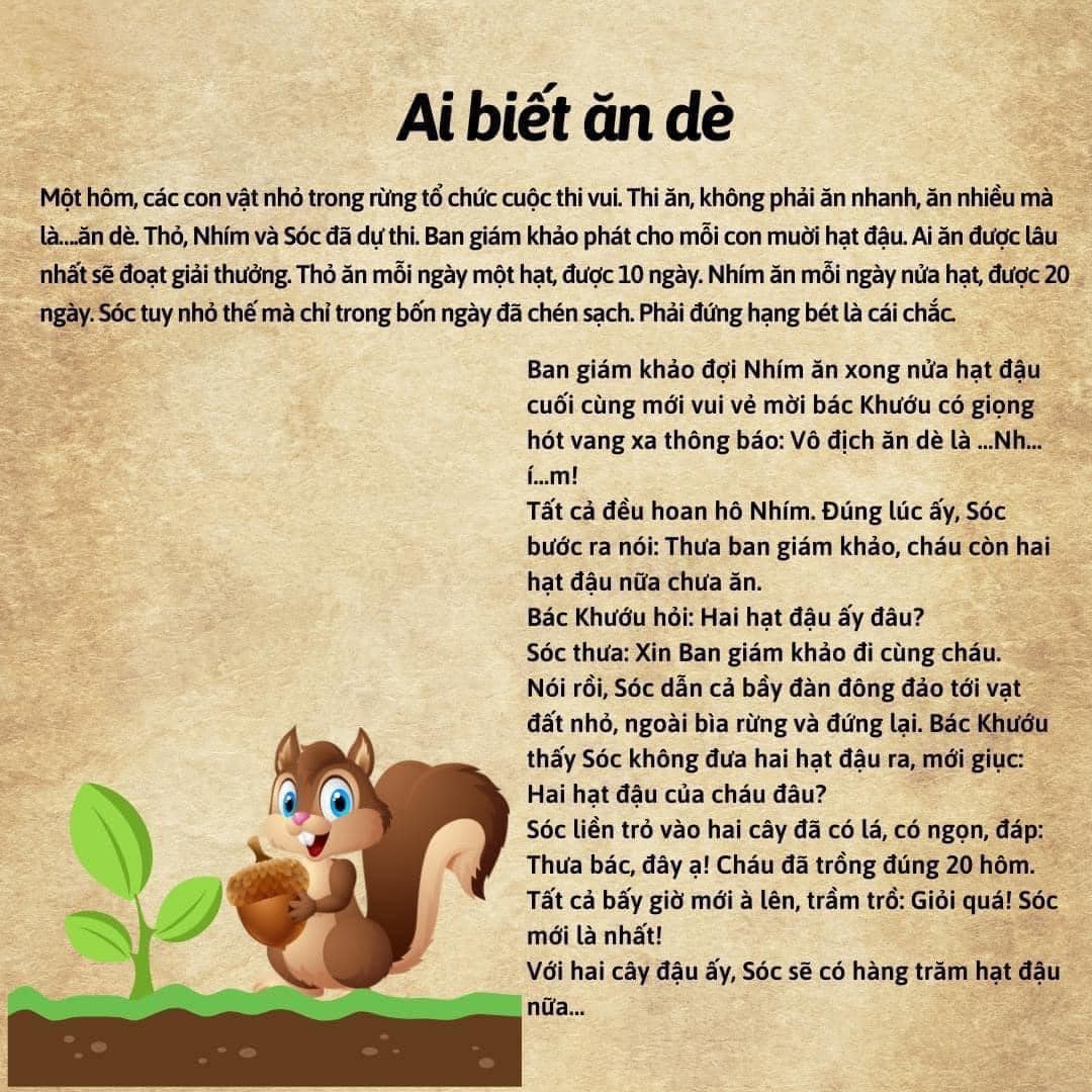 Truyện thiếu nhi Ai biết ăn dè