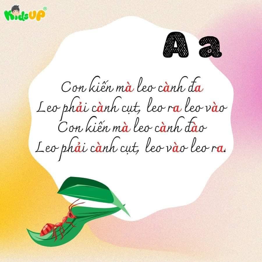 29 bài đồng dao chứa chữ cái giúp bé học chữ và phát âm rõ ràng