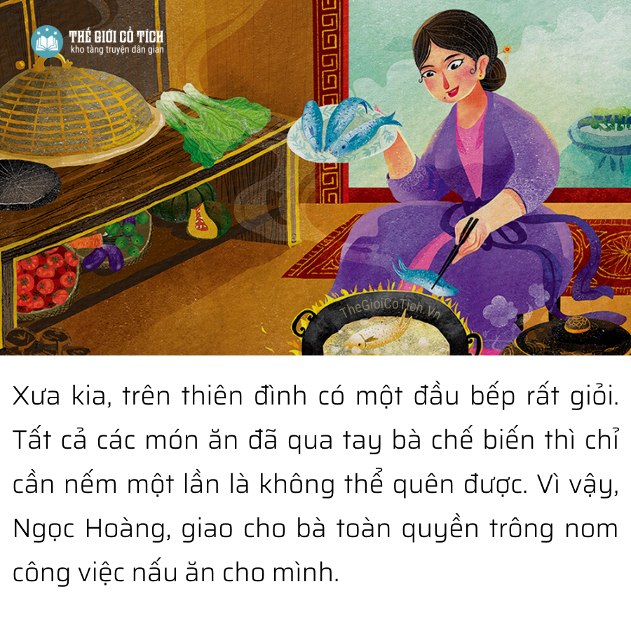 Truyện tranh cổ tích: Sự tích cái chổi