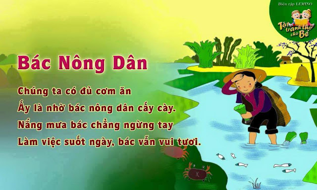 Thơ Cho Bé – Bác Nông Dân
