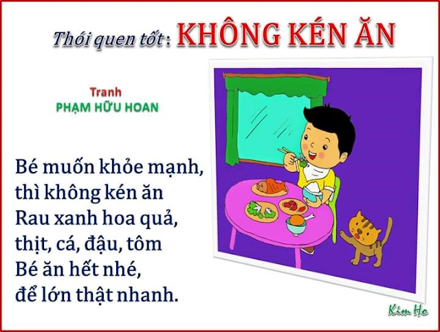 Thơ cho bé : Không kén ăn