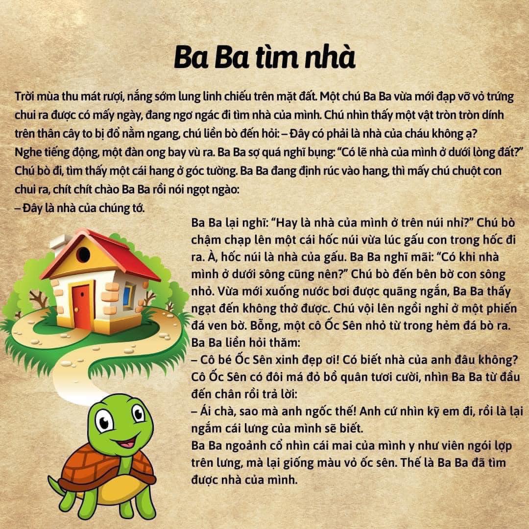 Truyện thiếu nhi Ba ba tìm nhà