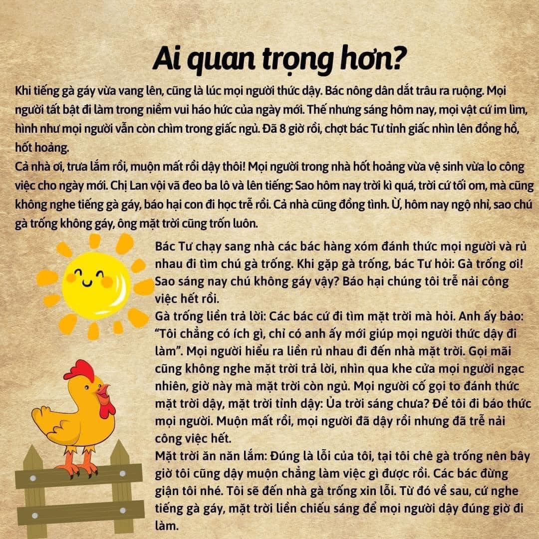 Truyện thiếu nhi Ai quan trọng hơn