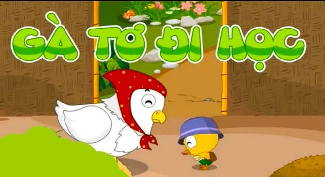 Gà tơ đi học