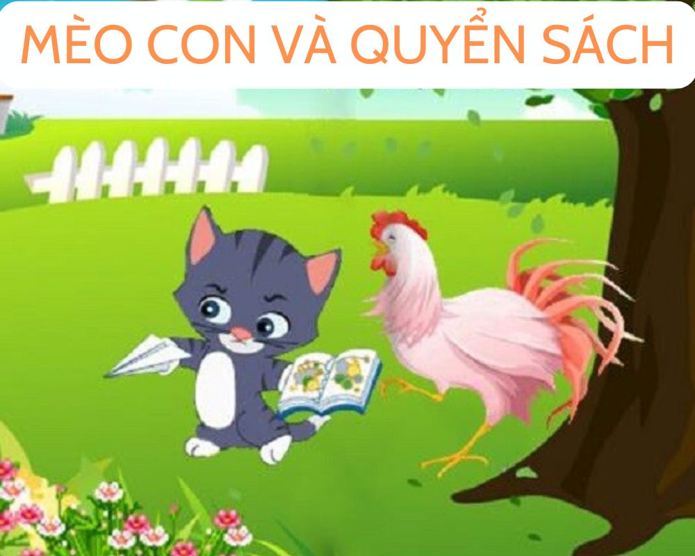 Mèo con và quyển sách