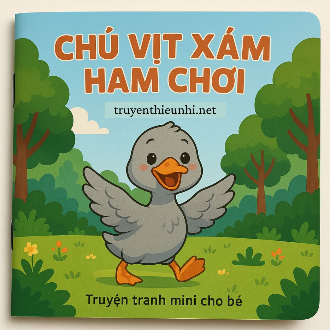 Truyện tranh cho bé mầm non CHÚ VỊT XÁM HAM CHƠI