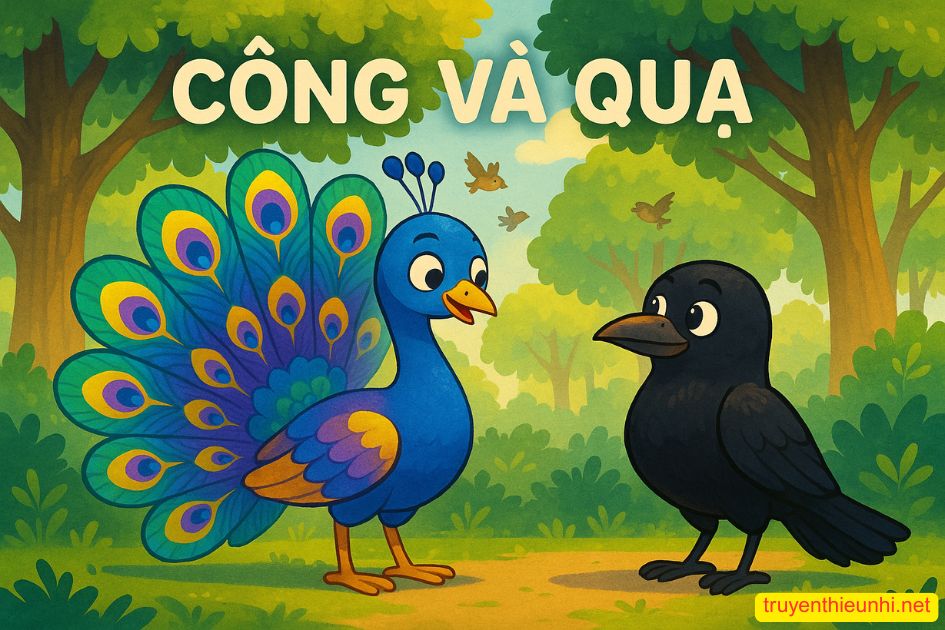 Truyện tranh cổ tích Công Và Quạ