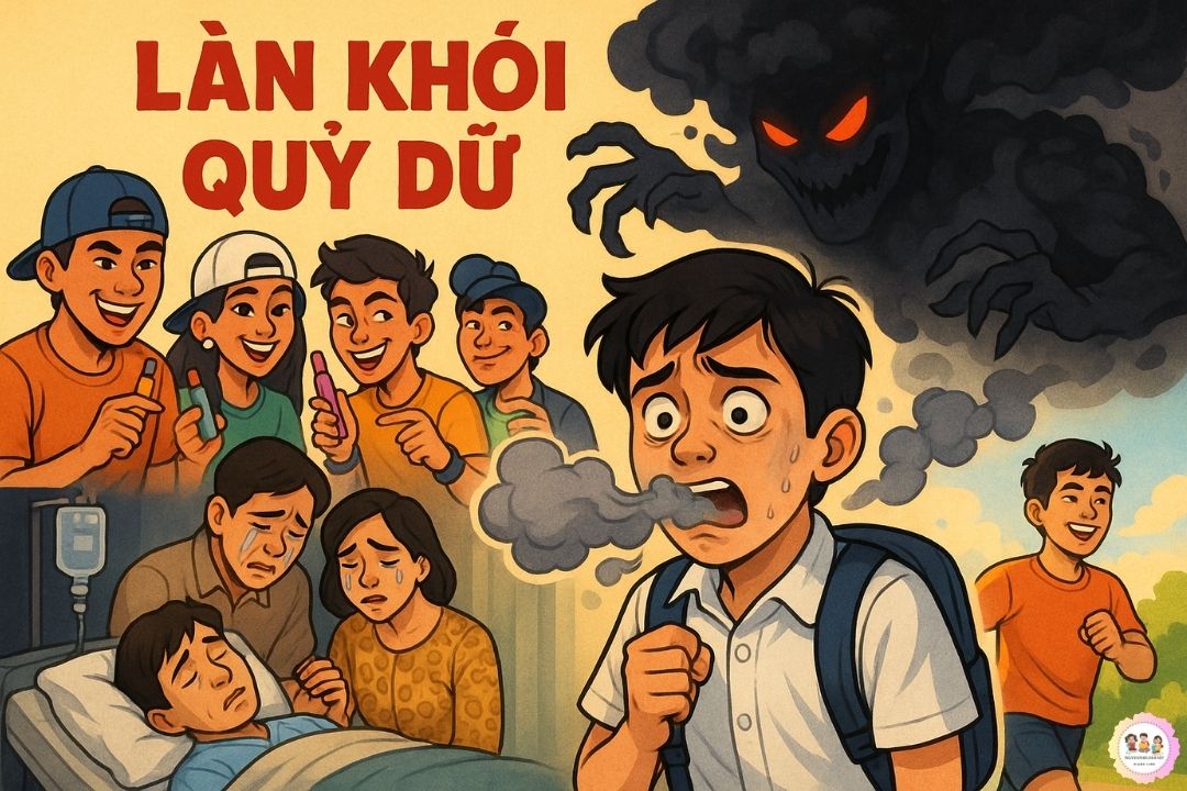 Truyện tranh thiếu nhi LÀN KHÓI QUỶ DỮ