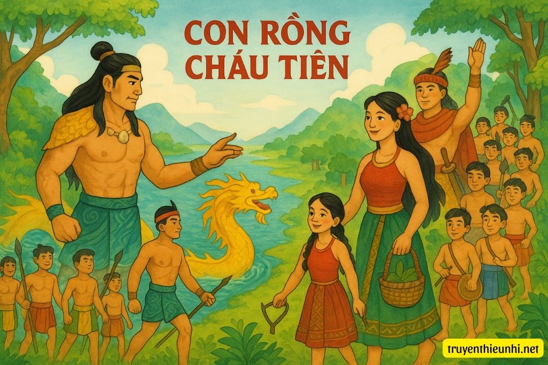 Truyện tranh cổ tích SỰ TÍCH CON RỒNG CHÁU TIÊN